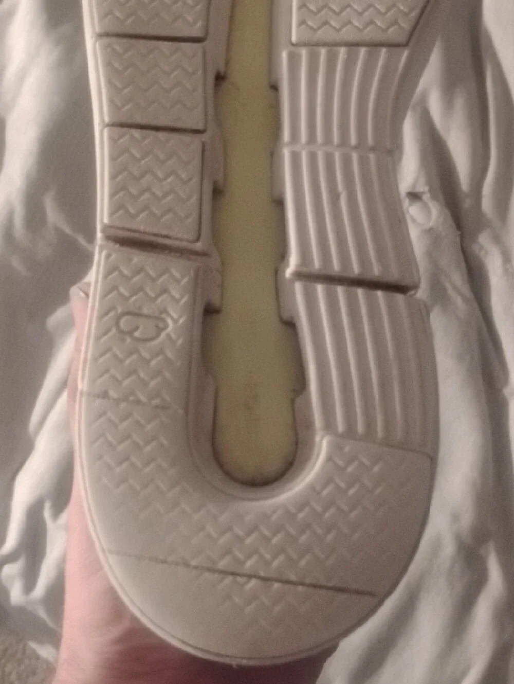 On Running The Roger Navy And White With Yellow Accents Size 11.5